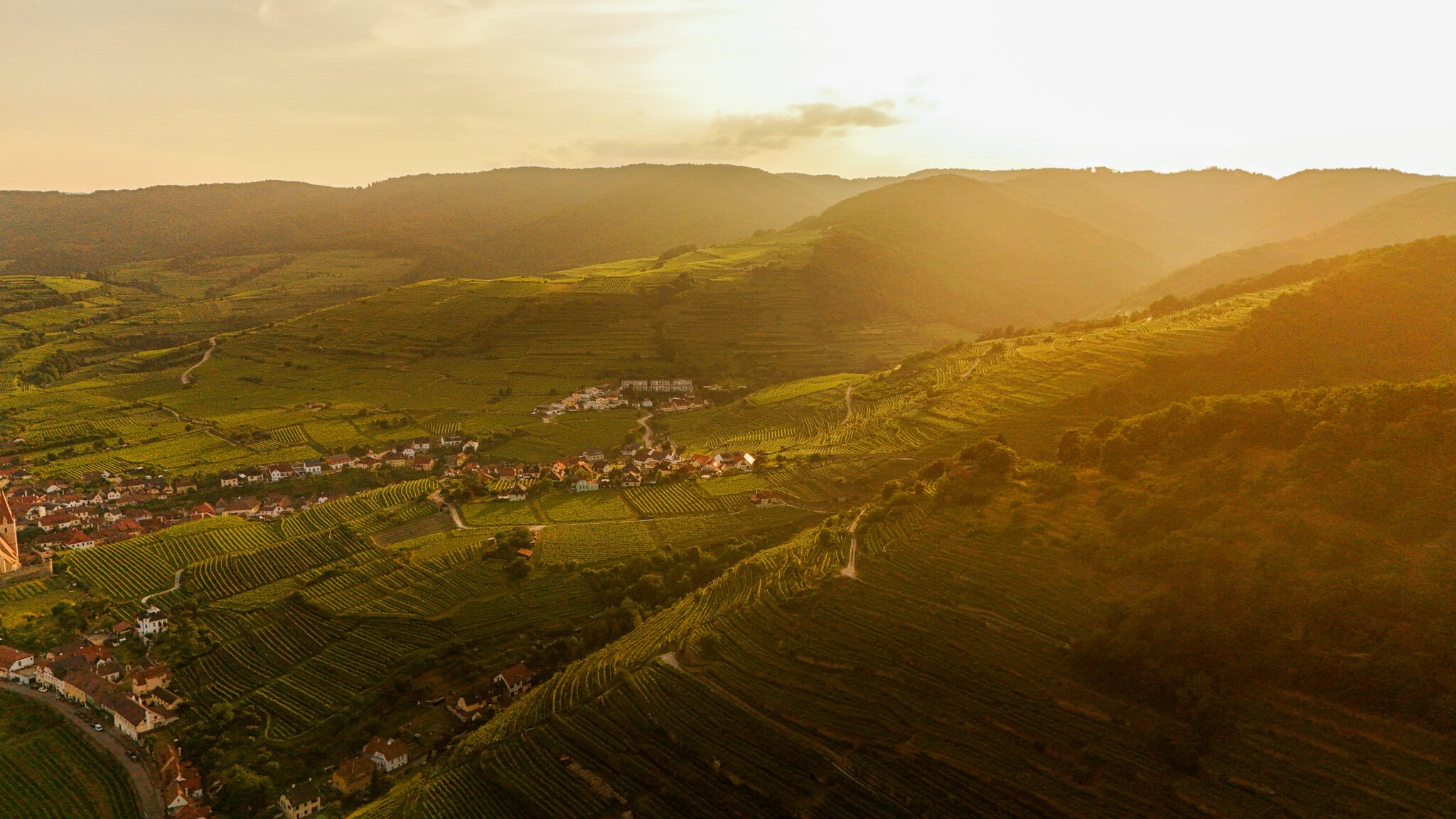 Abendaufnahme in der Wachau